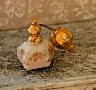 Artisan Miniature Dollhouse Vintage Rare Jo Parker Porcelain Perfume Atomizer