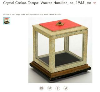 Vintage Warren Hamilton Magic Canary Cote Crystal Casket Production Okito Milson 2