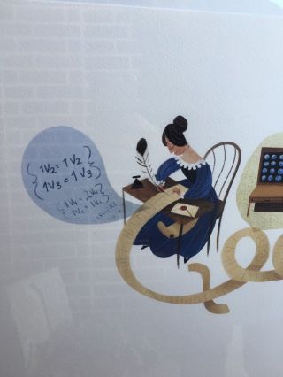 RARE Google Doodle 2013 Ada Lovelace 1st Woman Computer Programmer Framed Print 4
