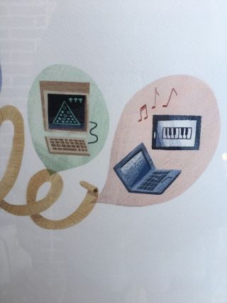 RARE Google Doodle 2013 Ada Lovelace 1st Woman Computer Programmer Framed Print 6