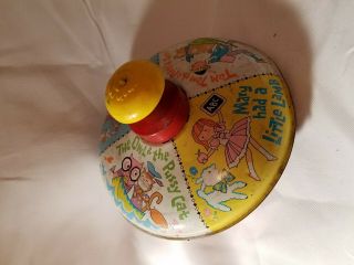 Antique Vintage Chein Spinning Tin Toy Top Made In Usa 1940 