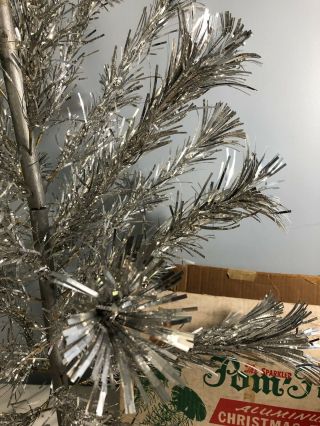 Vintage Pom Pom The Sparkler Aluminum Christmas Tree 4 Foot w/43 Branches 4