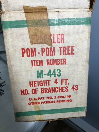 Vintage Pom Pom The Sparkler Aluminum Christmas Tree 4 Foot w/43 Branches 6