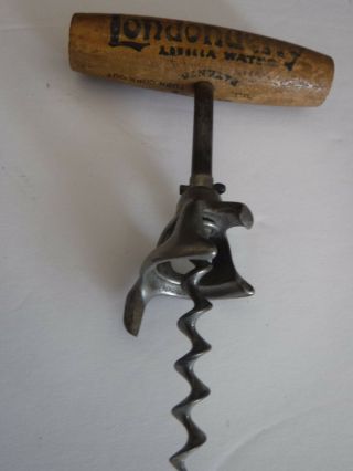 Vintage Londonberry Lithia Water Bottle Cork Puller - 5 1/2 " Tall,  3 1/2 Wide