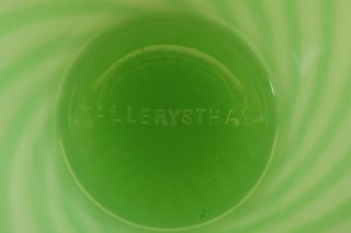 Antique French Green Opaline Vallerysthal Night Carafe and Tumbler or glass 6