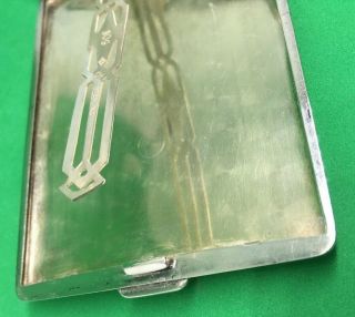 VTG Sterling Silver with 14K Gold and Rose Gold Inlay Art Deco Cigarette Case 8