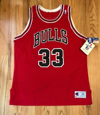 Nba Chicago Bulls Basketball Jersey Champion Scottie Pippen Vintage Xl 48