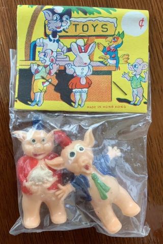 Vintage Toys Two Trolls Made In Hong Kong 1960’s Old Stock