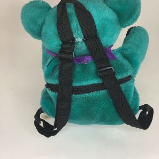 Vintage Steven Smith Grateful Dead Plush Dancing Bear Backpack Teal Blue Purple 3