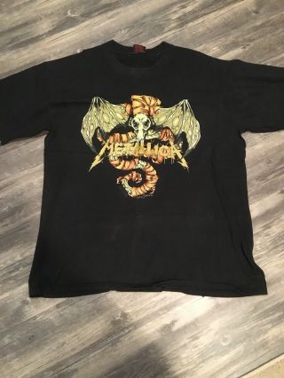 Vtg Metallica T Shirt 1991 Tour Concert Pushead Promo 90 