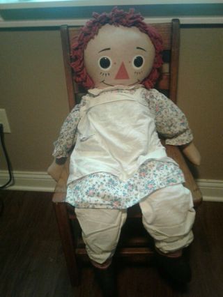 Annabelle Raggedy Ann Doll 38 " Knickerbocker 1970 