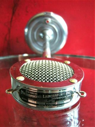 Vintage RARE 1940 ' s Astatic DD - 104 crystal microphone w Electro Voice desk stand 7