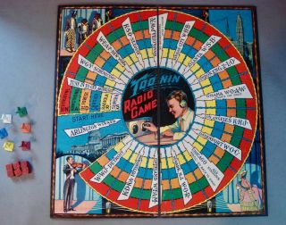 Vintage Board Game Alderman,  Fairchild Co.  All Fair Radio Game Toonin