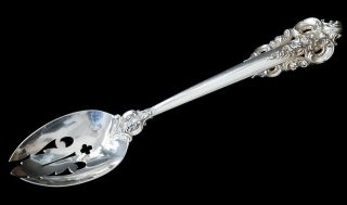 Wallace Grand Baroque Sterling Silver Pierced Tablespoon Serving 8 3/4 " No Mono