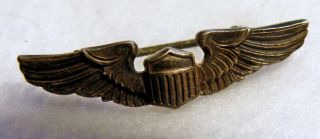 Wwii Us Army Usaf Wings Pin Sterling Silver 1 In.