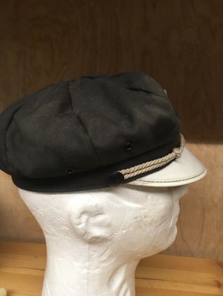 ANTIQUE HARLEY - DAVIDSON CAPTAINS White HAT CAP 30 ' S - 40 ' S - 50 Knucklehead 5