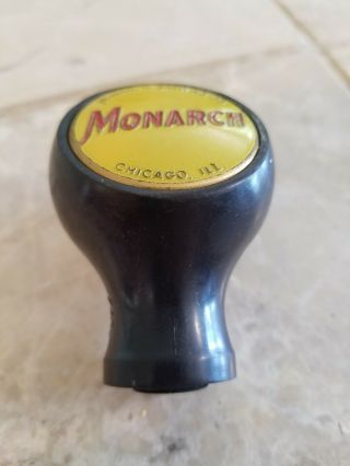 VINTAGE MONARCH BEER TAP - BREWING CO BALL TAP KNOB / HANDLE CHICAGO IL 2