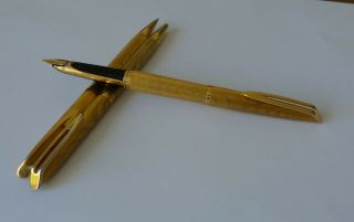 Vintage Set Gold Plated Waterman Fountain ballpoint pens mechanical pencil 5