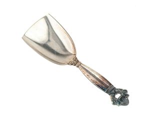A Georg Jensen Sterling Silver Acorn Pattern Flatware Scoop Spoon