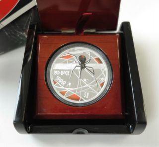 Rare Perth 2006 Deadly and Dangerous Red - Back Spider 1oz Silver Proof Coin 2