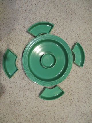Vintage Fiestaware Relish Tray - Green - 2