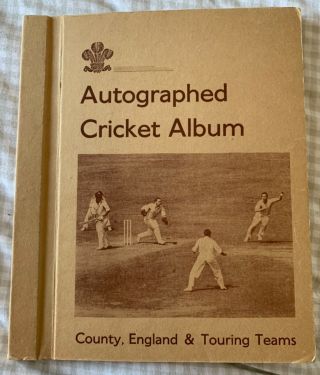 Cricket Autographed Cricket Album A.  J Mcintyre Testimonial Season 1955 Rare