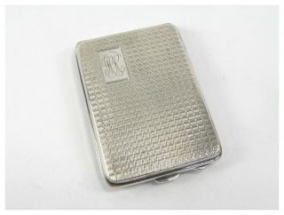 Antique Art Deco.  925 Sterling Silver Match Book Cover Case Birmingham 1927