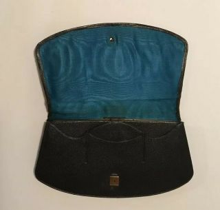 Rare Vintage Art Deco Era 1920s Engraved French Clutch Bag Leather & Celluloid 2