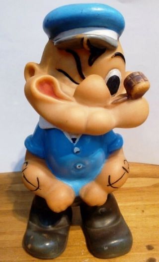 Vintage Very Rare Popeye The Sailor Rubber Figure Argentina Toy