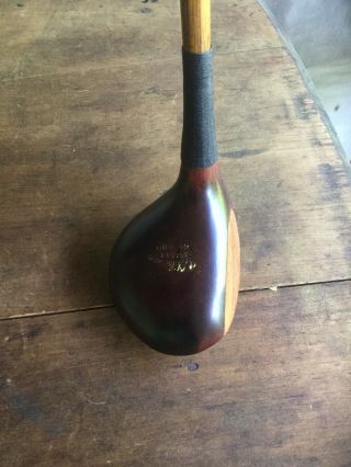 Antique Hickory Wood Shaft Large Head Wilsonian Brassie Golf Club