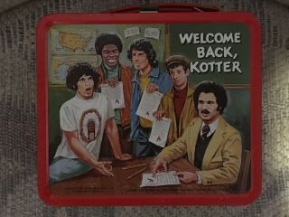Welcome Back,  Kotter Vintage 1977 Metal Lunchbox,  W/ Thermos