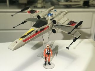 Star Wars Vintage 1982 Battle X - Wing Fighter Complete/works & ‘78 Pilot
