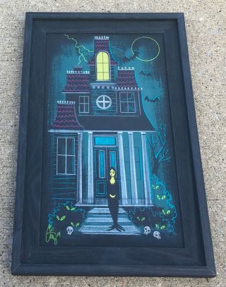 El Gato Gomez Painting Retro Vintage Halloween Haunted House Vampire Gothic Goth