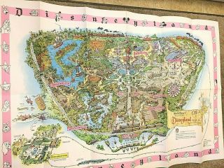 Vintage Disneyland.  1961 Magic Kingdom Site Map & Book.  Both Package