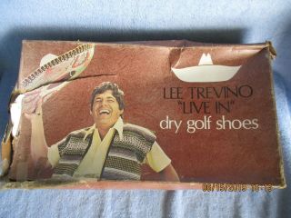 Vintage LEE TREVINO Live In Dry Golf Saddle Shoes,  Mens size 11,  No spikes,  1979 2