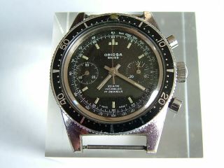 Vintage 1960 ' s Oriosa Diver ' s Chronograph Watch 20 ATM.  Serviced Mainspring. 4