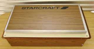 Vtg Starcraft Boats Wood / Faux - Woodgrain Boat Cooler - 25.  75 " X 13.  25 " X 7 "