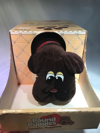 Vintage 1985 Large Pound Puppies Tonka 7805 Dark Brown With Papers