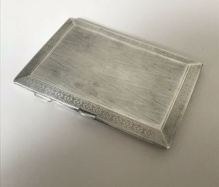 Solid Silver Cigarette Case,  Manufactured In 1932,  Weight 194g