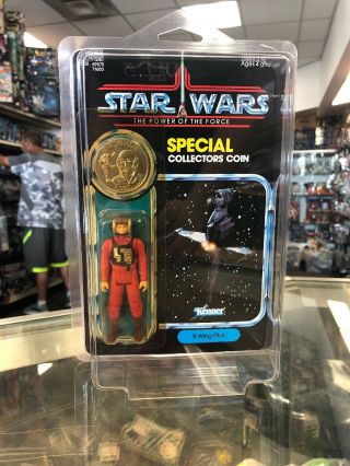 Kenner Vintage Star Wars Power Of The Force B - Wing Pilot Moc Unpunched Figure
