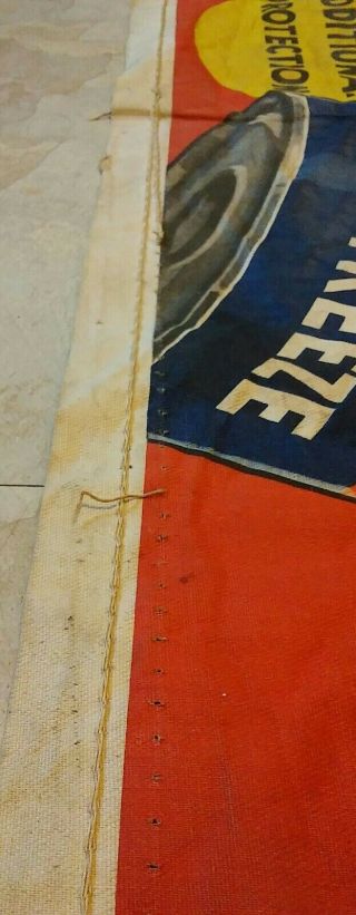 Vintage Thermo - Royal Anti - Freeze Gas/Oil/Repair Station canvas/cloth Banner 3