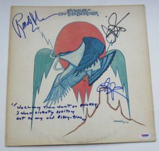 The Eagles Band Signed Very Rare Handwritten Lyric Randy Meisner Old 55 Otb Look