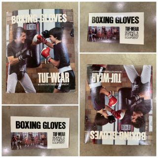 DEADSTOCK 80s TUF - WEAR Boxing Gloves w/ BOX 10oz NOS Sparring Gloves Rocky VTG 4