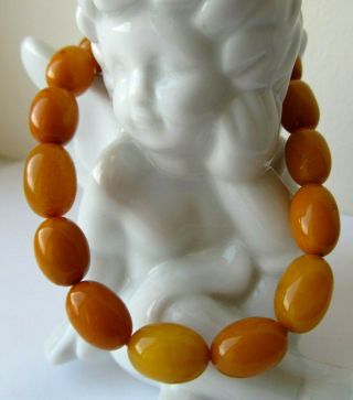 Very Old Natural Baltic Amber Beads Bracelet
