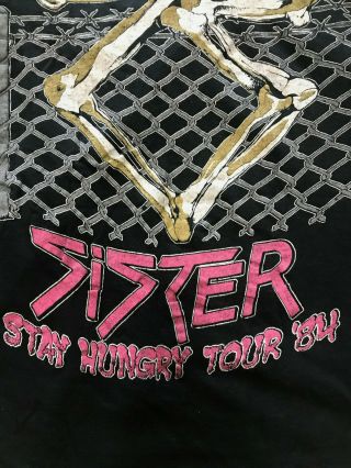 Vintage 1984 Twisted Sister Stay Hungry Tour Concert T - Shirt Men ' s Large Medium 5