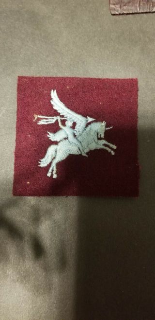Wwii British Army Airborne Pegasus Patch Has Backing