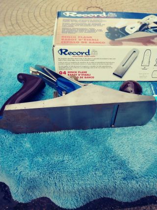 Vintage OLD STOCK Record Marples No 4 Smooth Bottom Plane Made in England 7