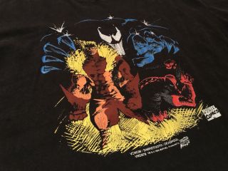 VENOM DEADPOOL SABRETOOTH SPIDER - MAN 1994 Shirt Vtg XL marvel carnage X MEN 2