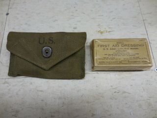 Wwii First Aid Pouch 1945 With Soft Carlisle Bandage