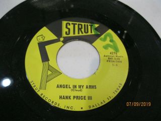 Rare Vintage Hank Price Iii 45,  Angel In My Arms/guess I 